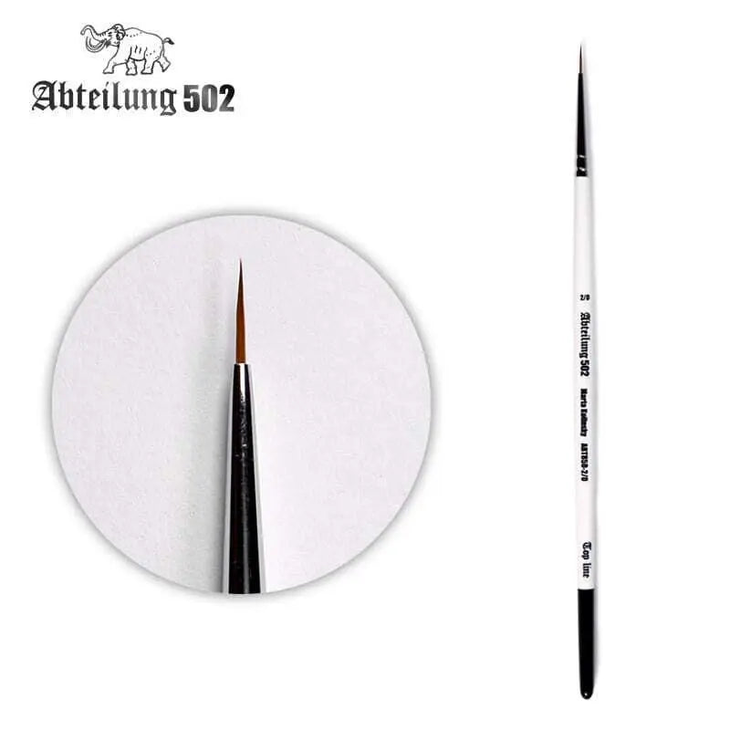 Abteilung 502 Top Line Pincel Marta Kolinsky 2/0 Paint Brush AK Interactive