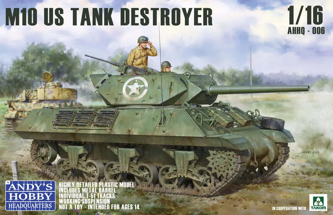 Andy's Hobby HQ 1/16 M10 Tank Destroyer Plastic Model Kit Andy's Hobby