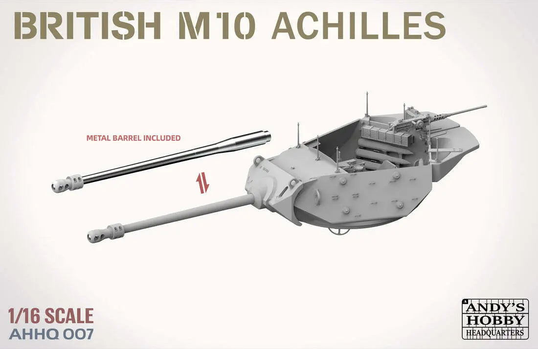 Andy's Hobby HQ 1/16 British Achilles M10 IIc Tank Destroyer Plastic Model Kit Andy's Hobby