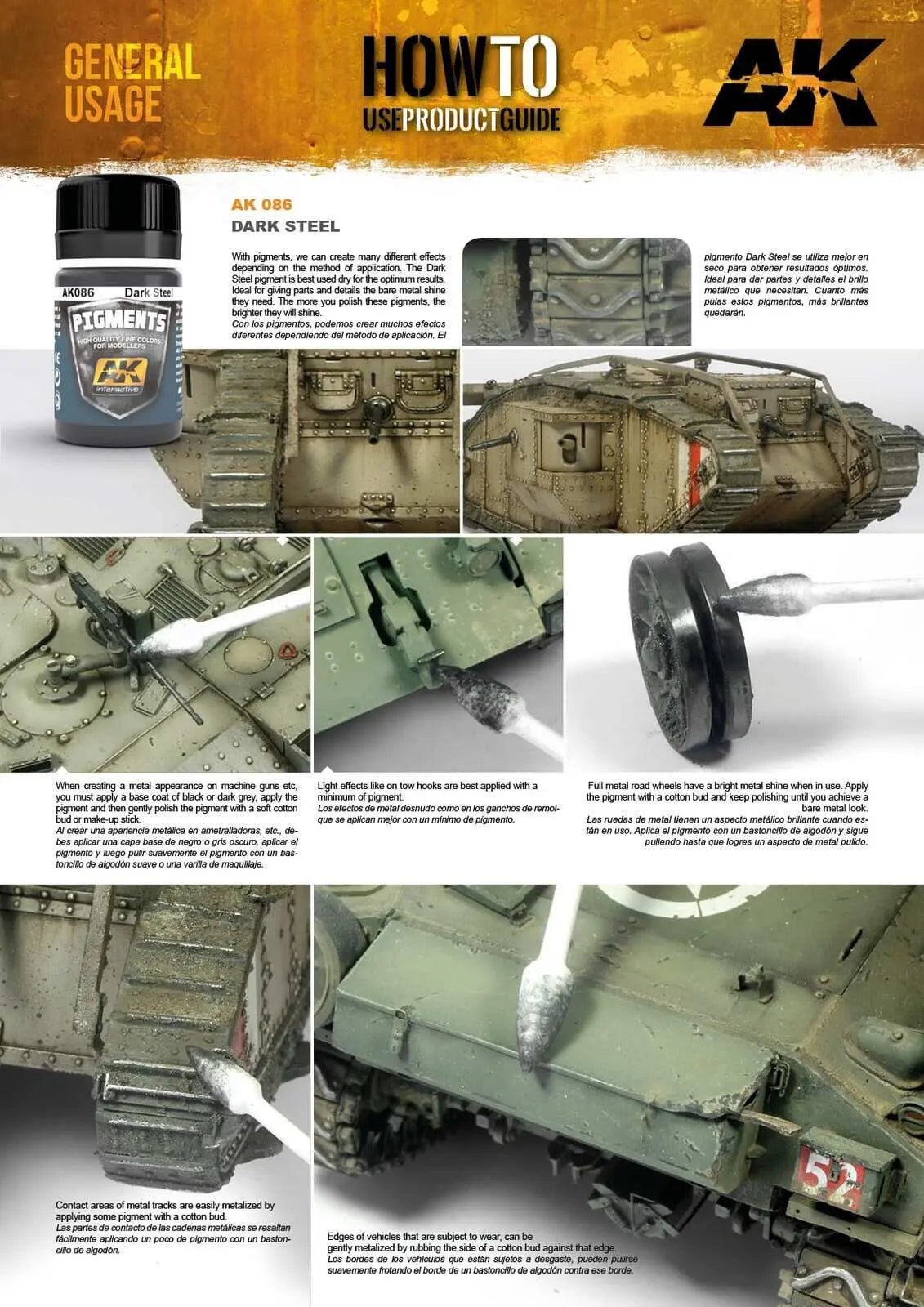 AK Interactive Weathering: Dark Steel 35ml Pigment AK Interactive