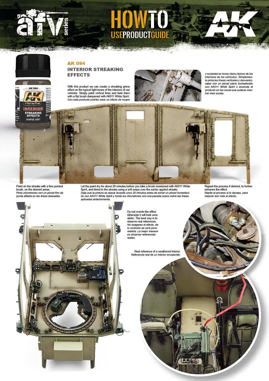 AK Interactive Weathering: Interior Streaking Grime 35ml Enamel Paint AK Interactive