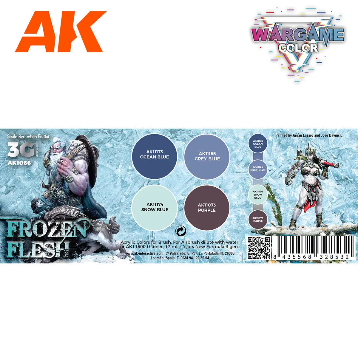 AK Interactive Wargame: Frozen Flesh Acrylic Paint Set 3rd Generation AK Interactive
