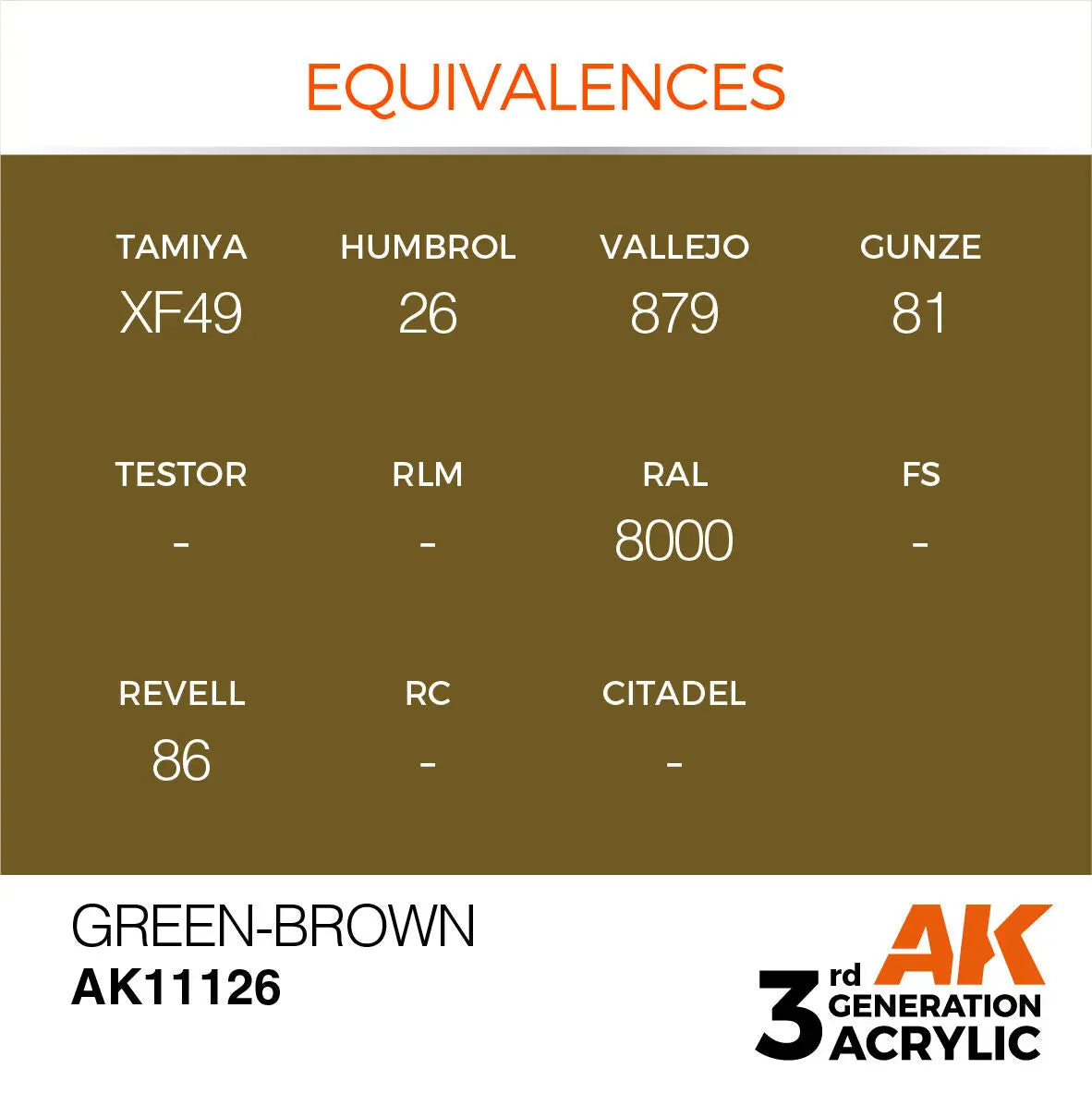 AK Interactive Green-Brown Acrylic Paint 17ml 3rd Generation AK Interactive