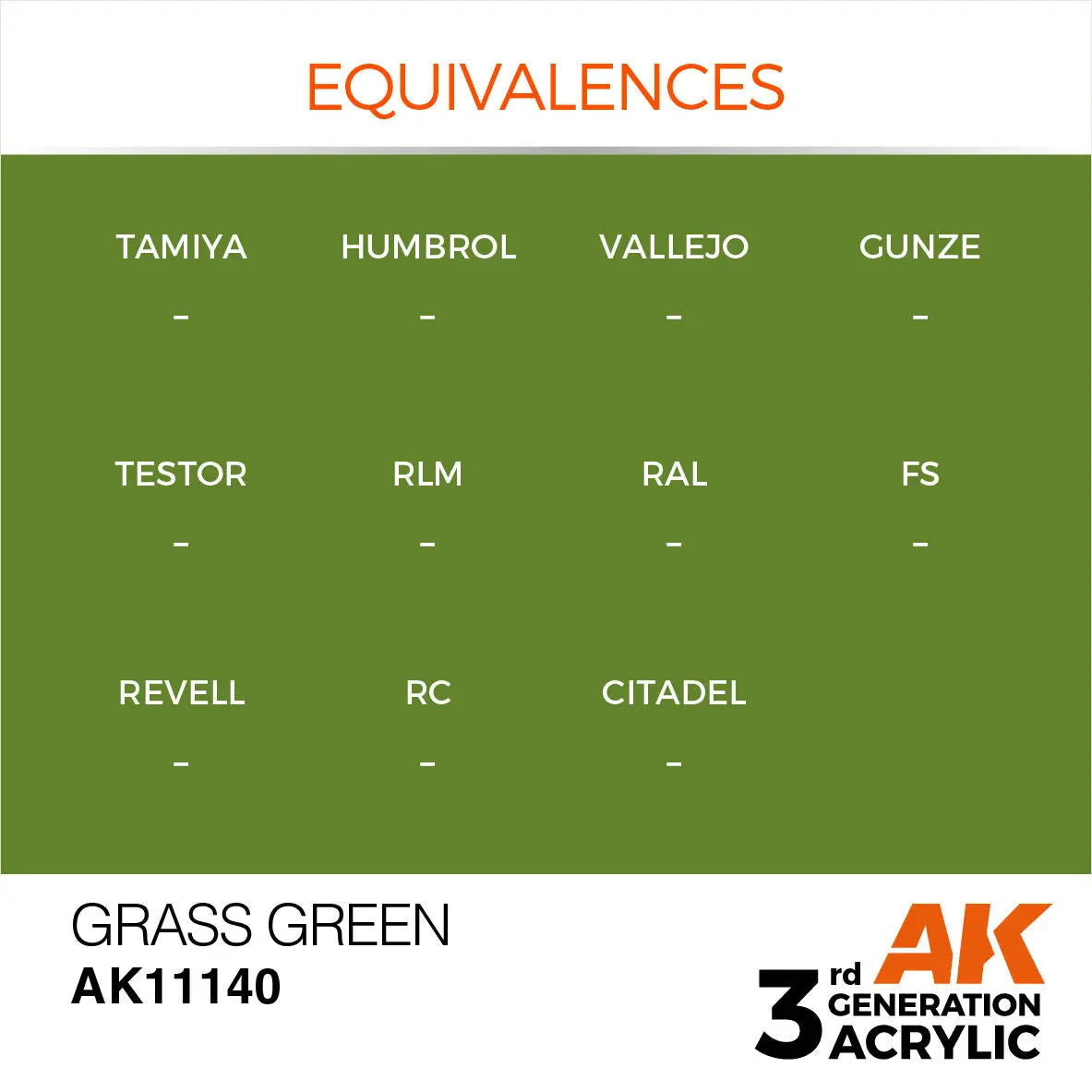 AK Interactive Grass Green Acrylic Paint 17ml 3rd Generation AK Interactive