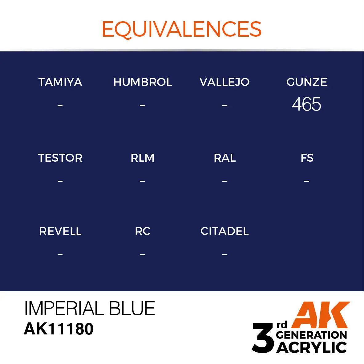 AK Interactive Imperial Blue Acrylic Paint 17ml 3rd Generation AK Interactive