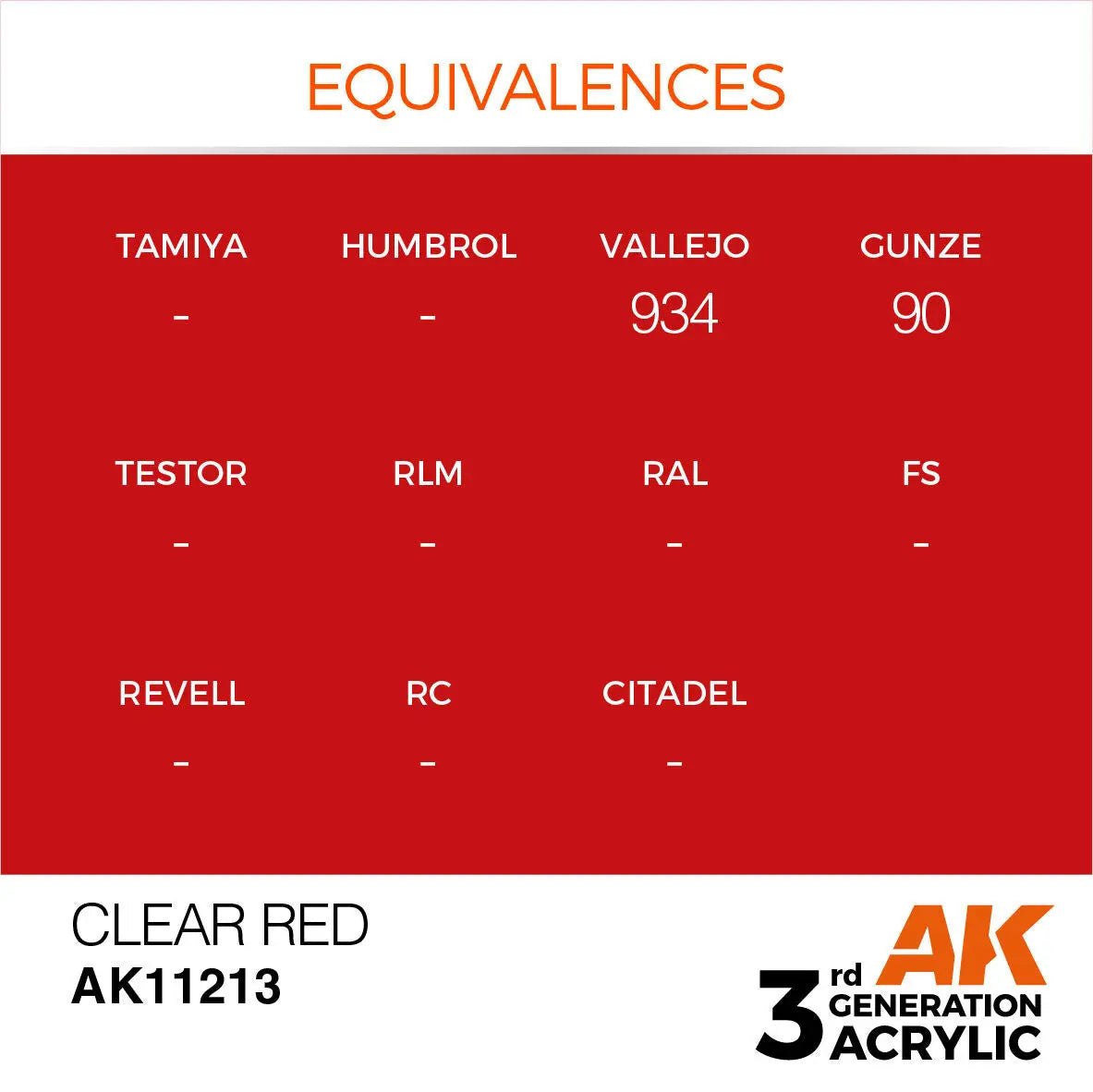 AK Interactive Clear Red Acrylic Paint 17ml 3rd Generation AK Interactive