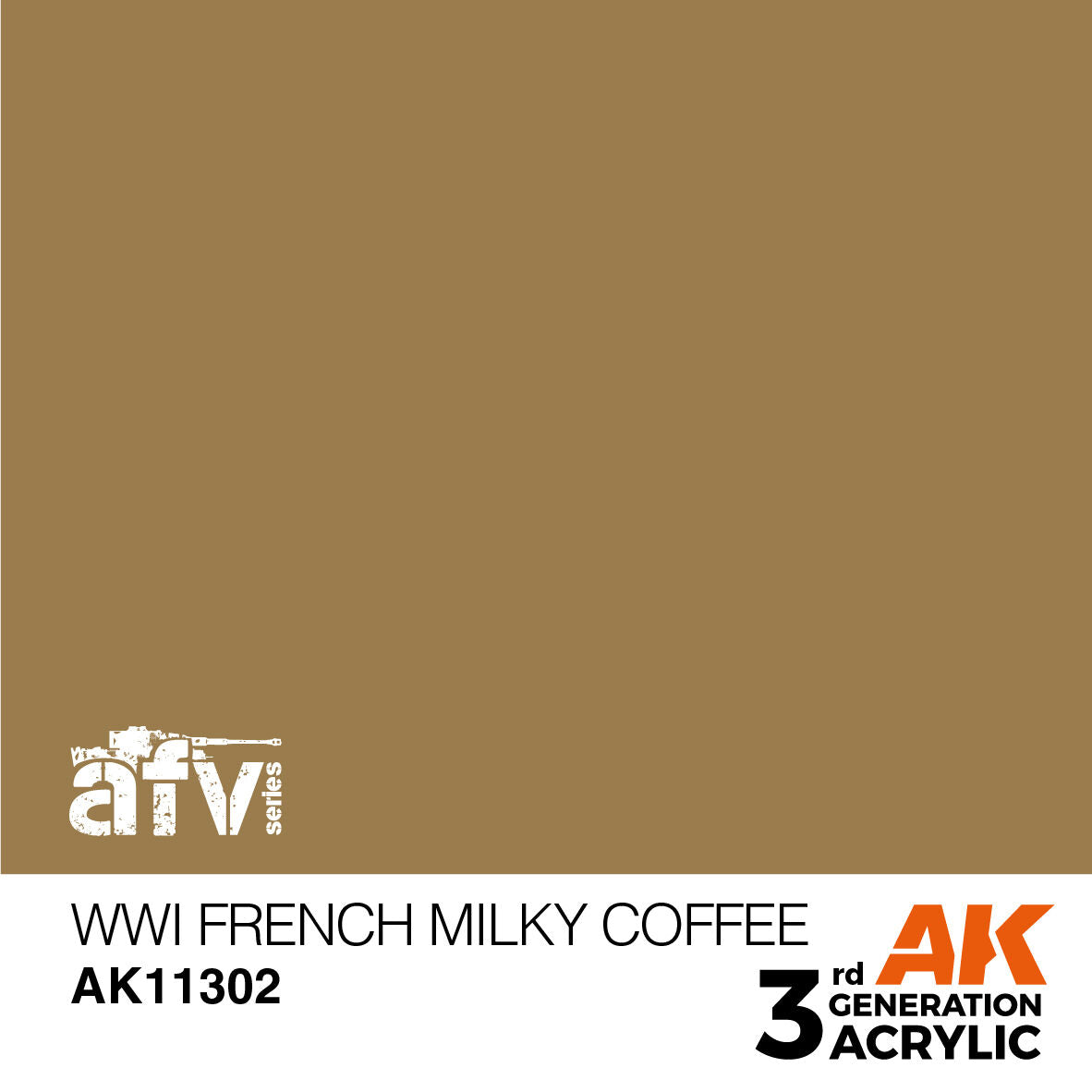 AK Interactive AFV Series: WWI French Milky Coffee Acrylic Paint 17ml 3rd Generation AK Interactive