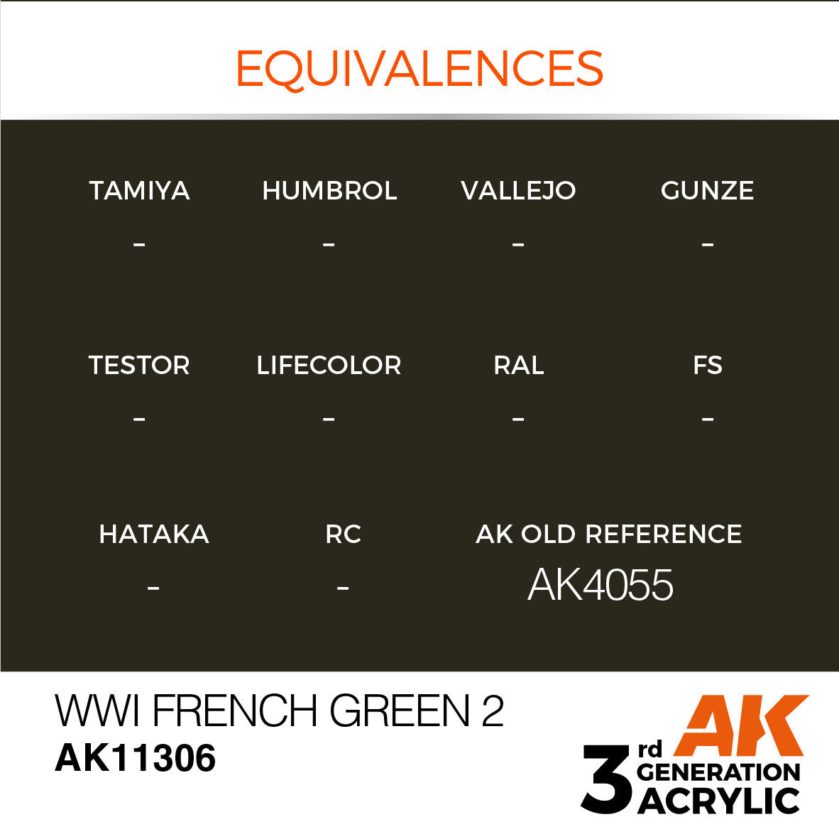 AK Interactive AFV Series: WWI French Green 2 Acrylic Paint 17ml 3rd Generation AK Interactive