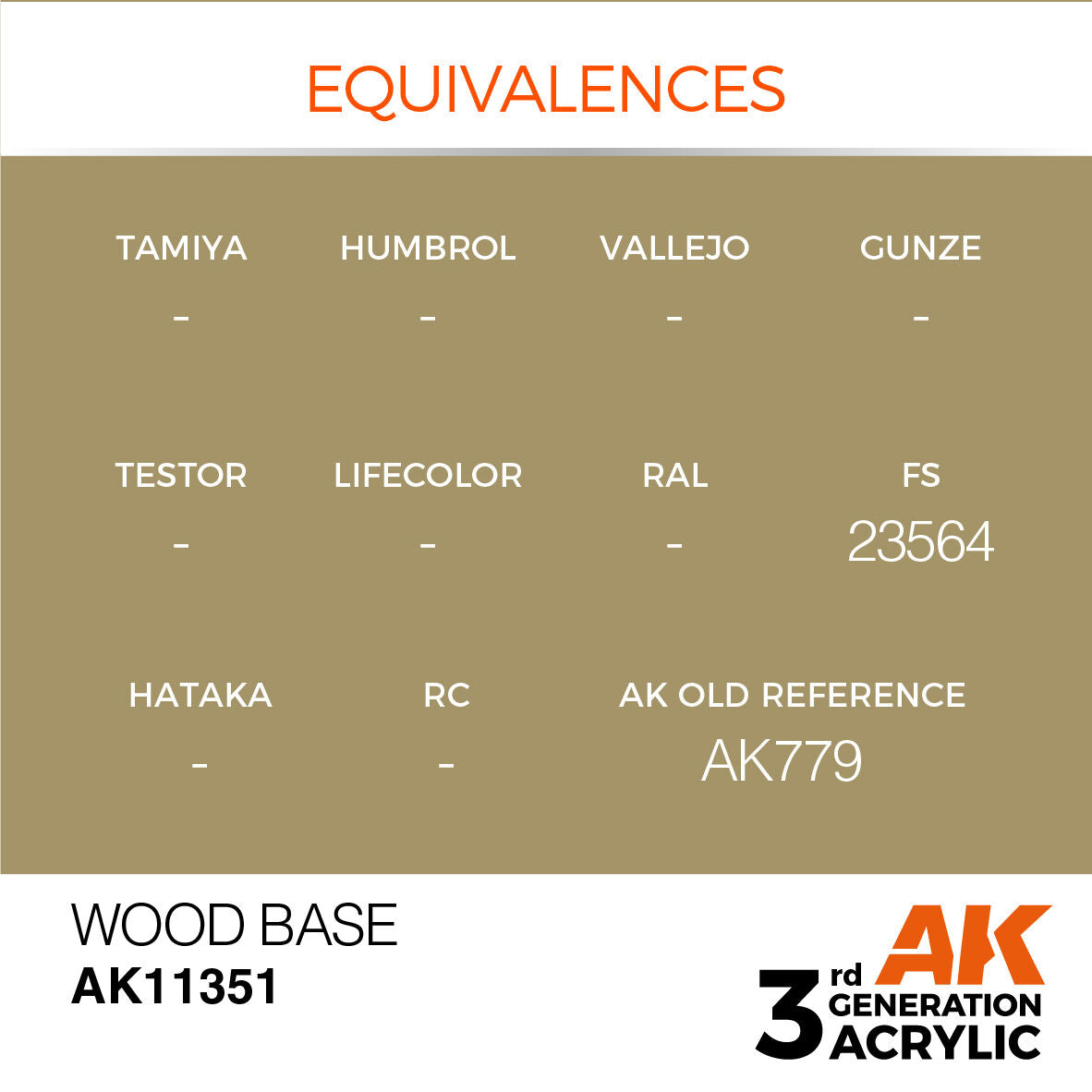 AK Interactive AFV Series: Wood Base Acrylic Paint 17ml 3rd Generation AK Interactive