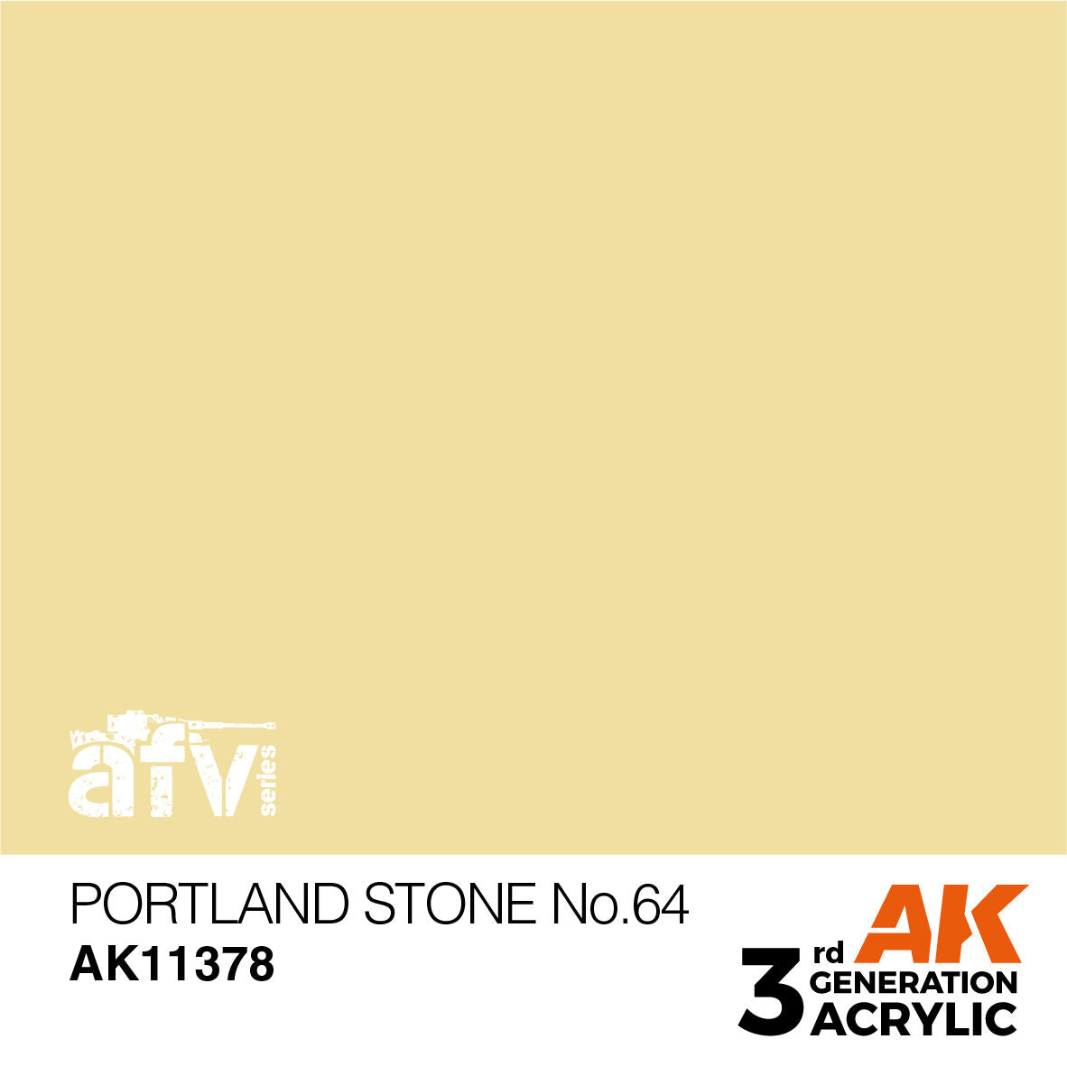 AK Interactive AFV Series: Portland Stone No.64 Acrylic Paint 17ml 3rd Generation AK Interactive