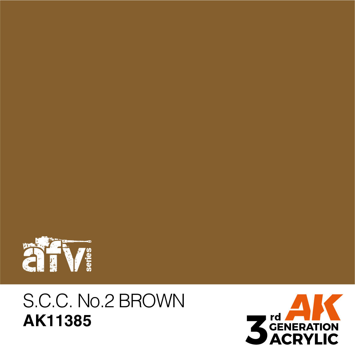 AK Interactive AFV Series: S.C.C. No.2 Brown Acrylic Paint 17ml 3rd Generation AK Interactive