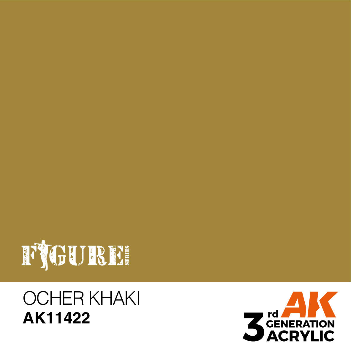 AK Interactive Figure Series: Ocher Khaki Acrylic Paint 17ml 3rd Generation AK Interactive