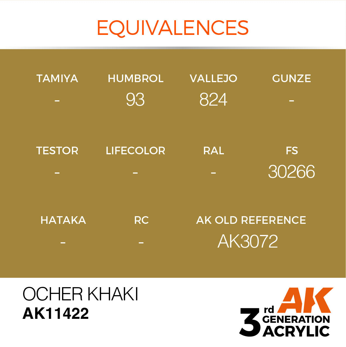 AK Interactive Figure Series: Ocher Khaki Acrylic Paint 17ml 3rd Generation AK Interactive