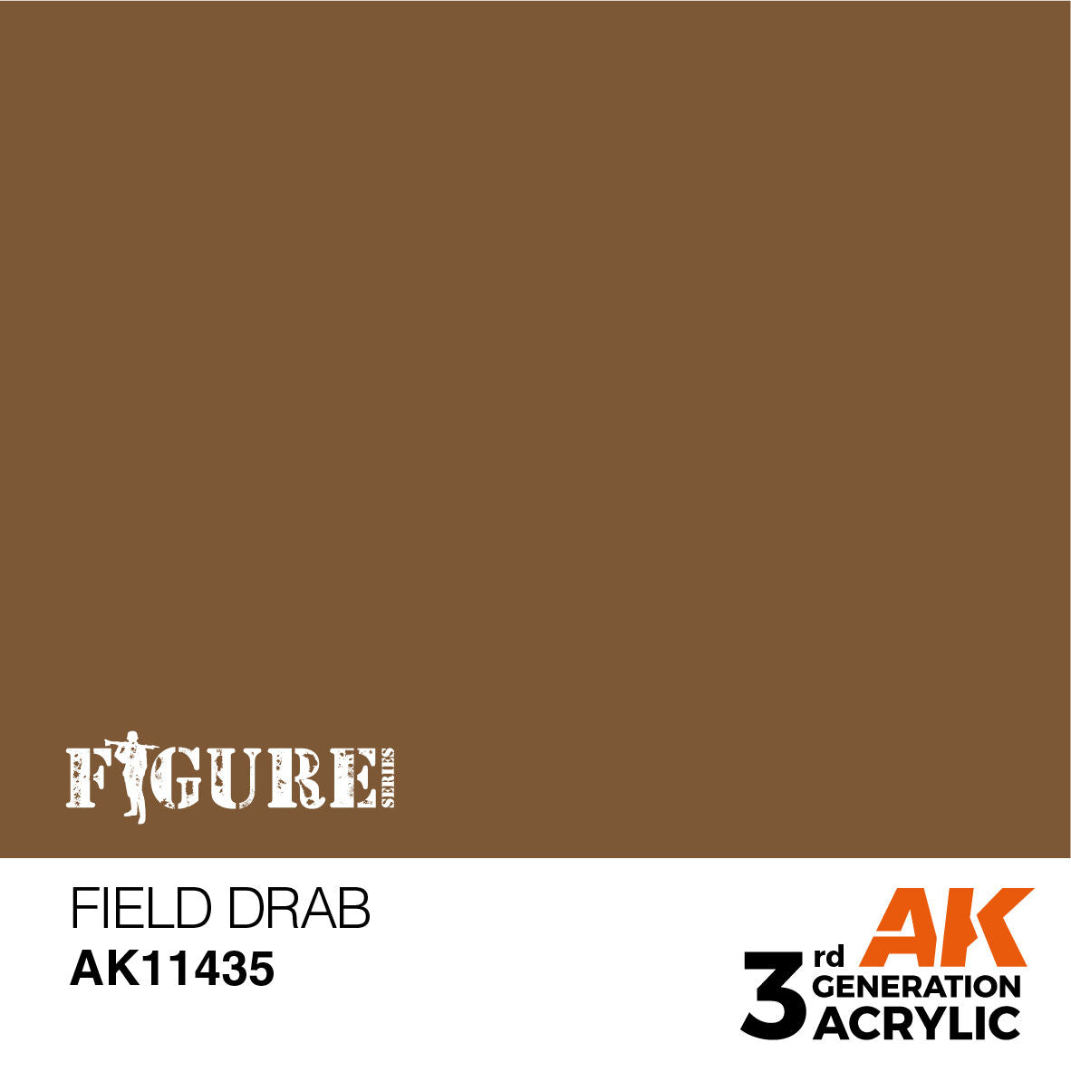 AK Interactive Figure Series: Field Drab Acrylic Paint 17ml 3rd Generation AK Interactive