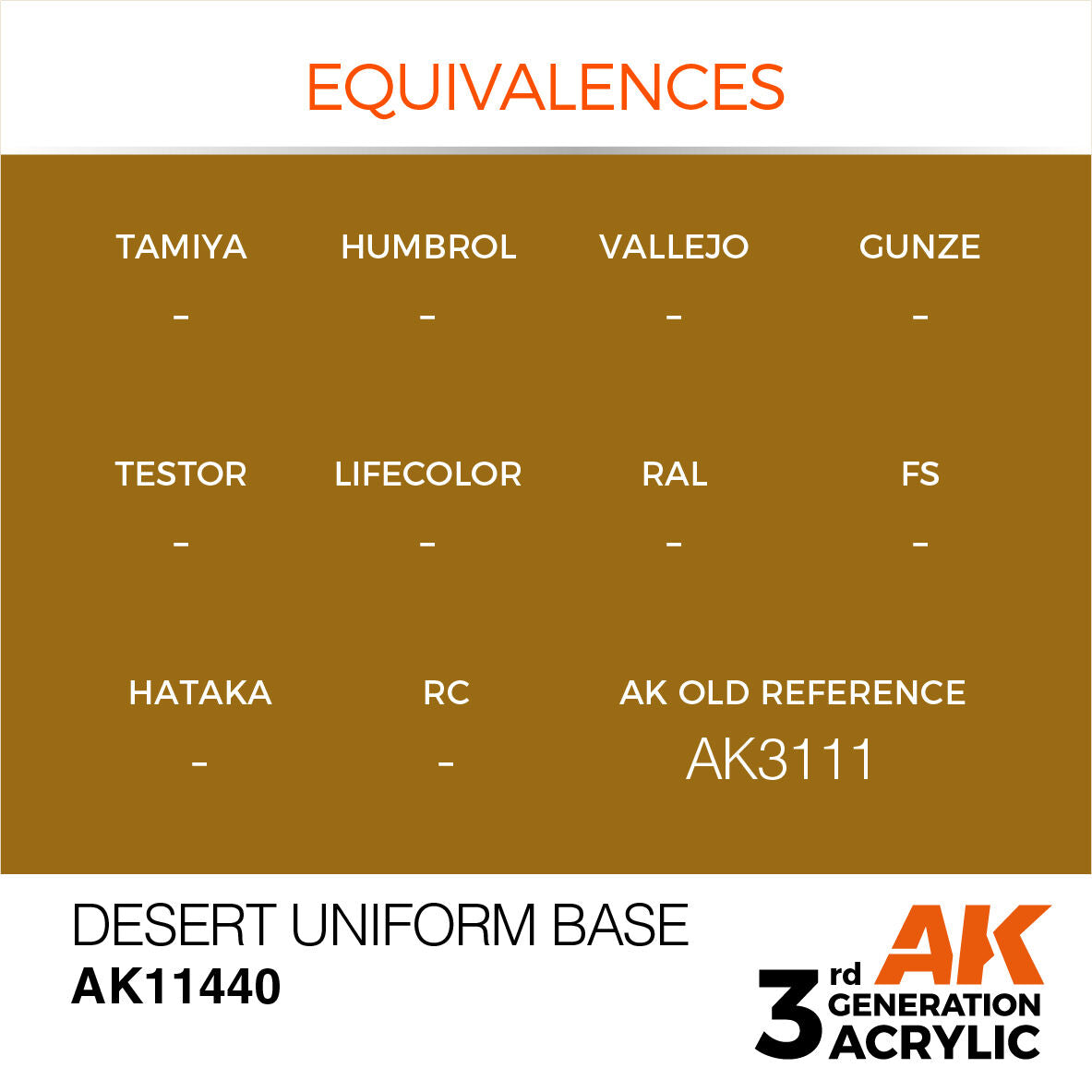 AK Interactive Figure Series: Desert Uniform Base Acrylic Paint 17ml 3rd Generation AK Interactive