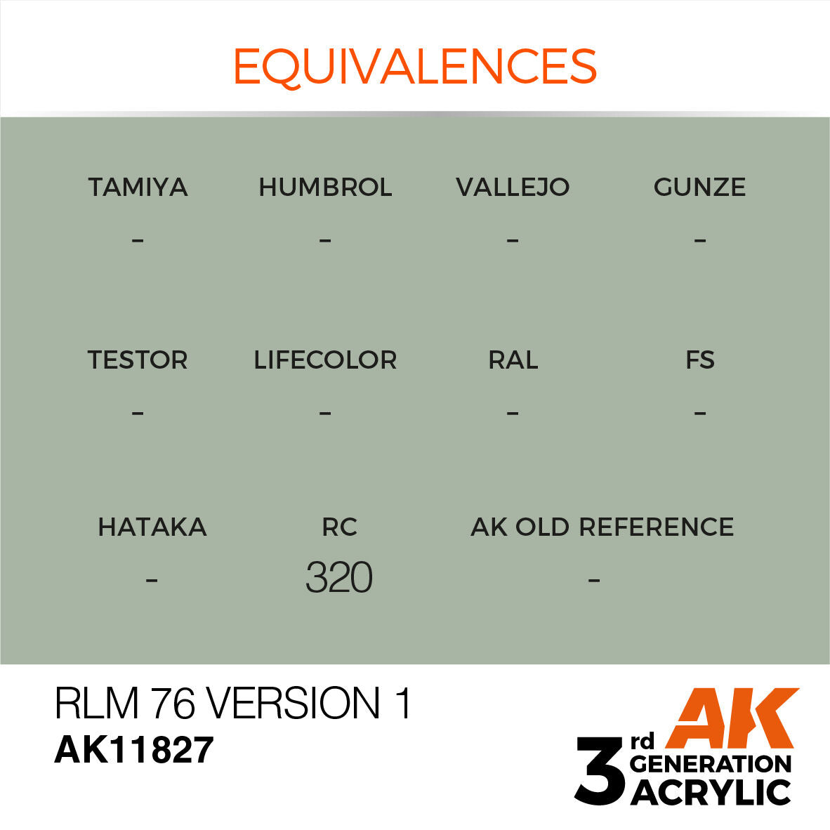 AK Interactive Air Series: RLM 76 Version 1 Acrylic Paint 17ml 3rd Generation AK Interactive