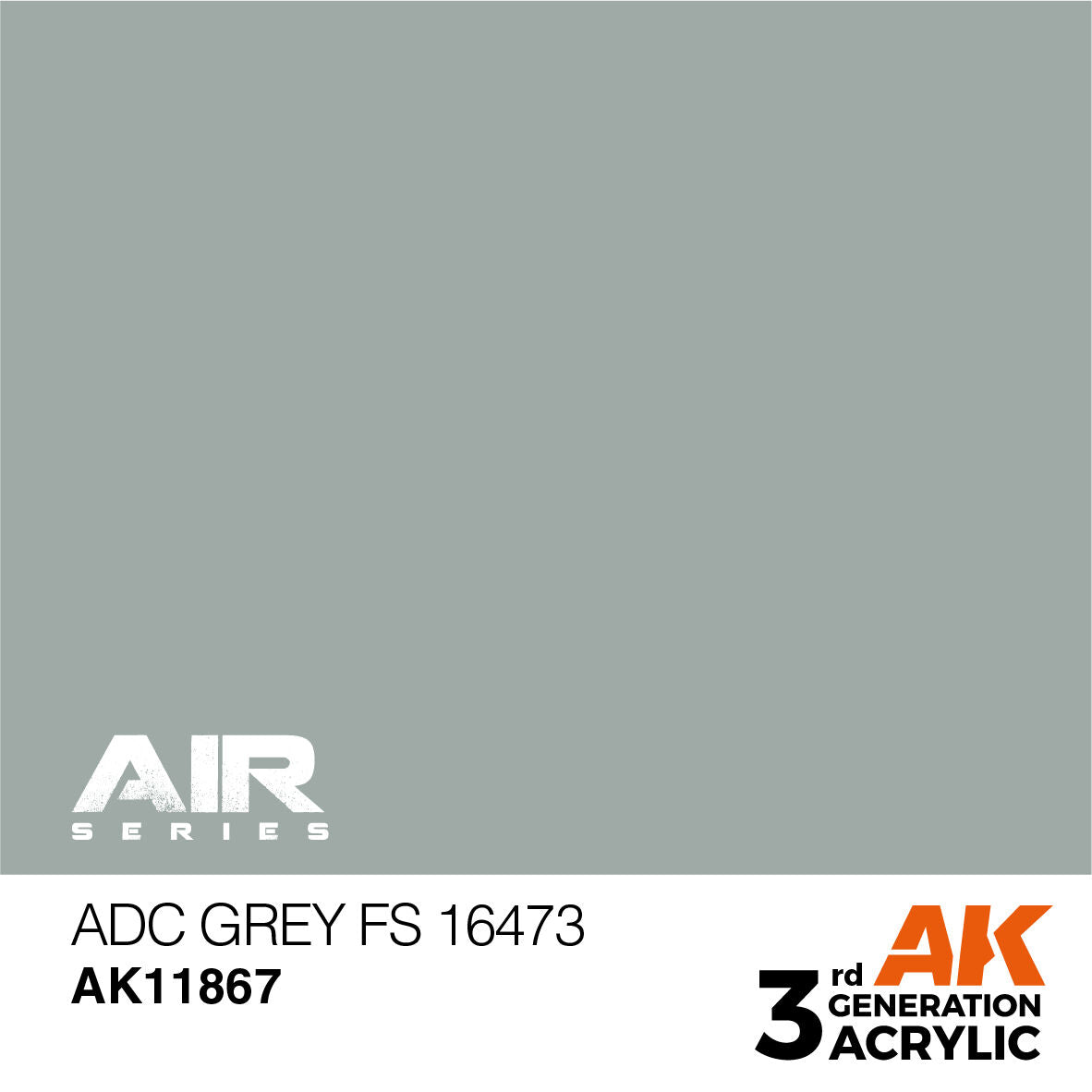 AK Interactive Air Series: ADC Grey FS 16473 Acrylic Paint 17ml 3rd Generation AK Interactive