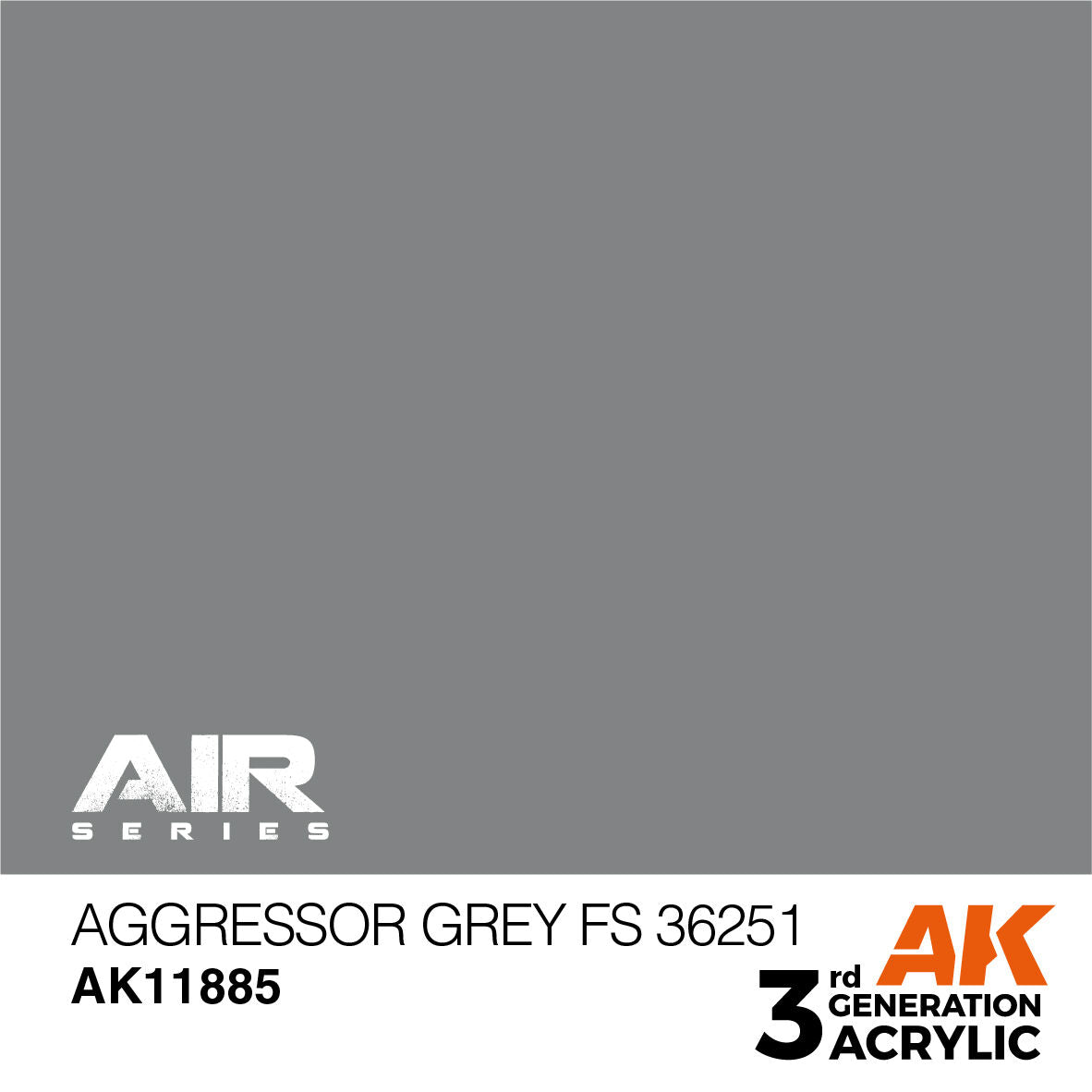 AK Interactive Air Series: Aggressor Grey FS 36251 Acrylic Paint 17ml 3rd Generation AK Interactive