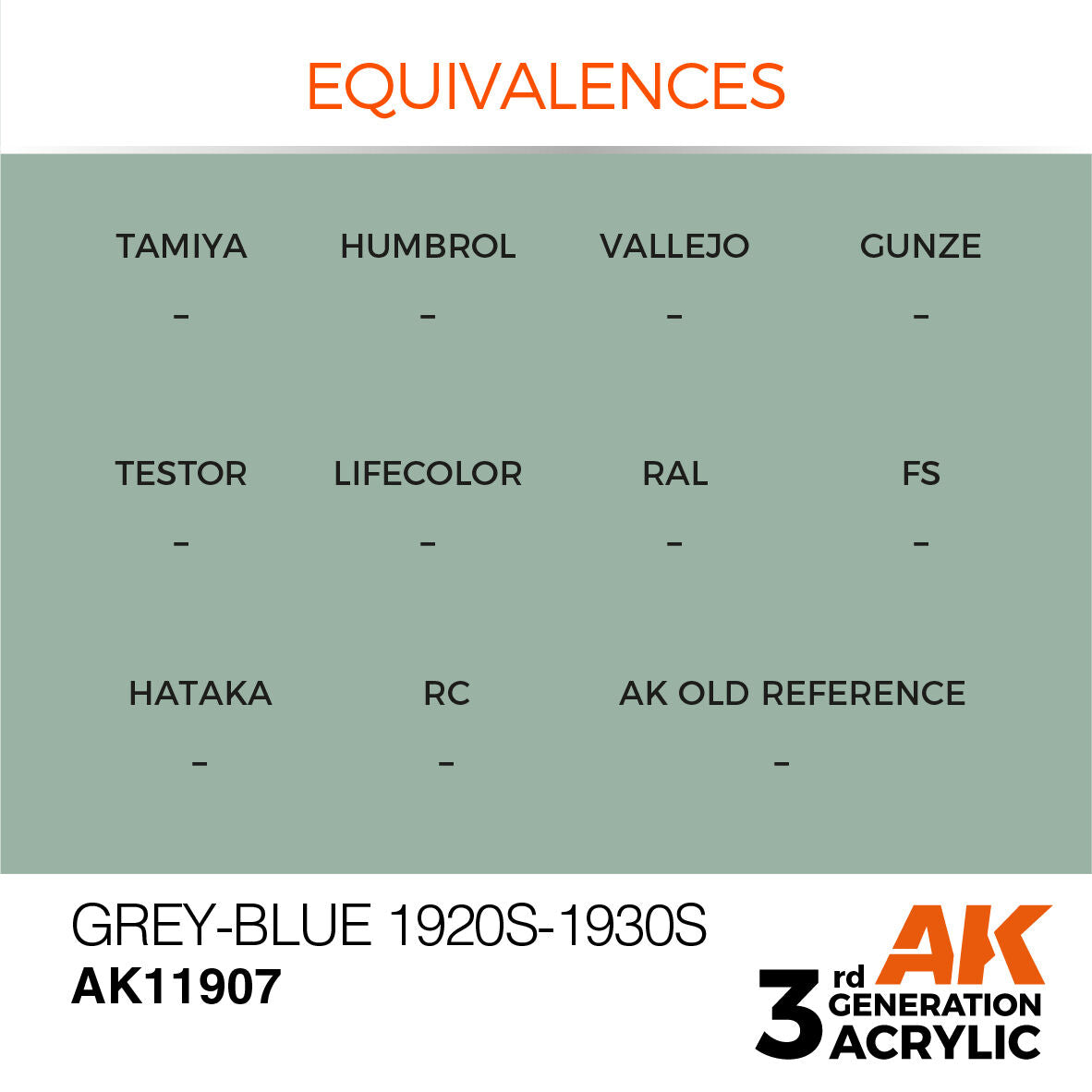 AK Interactive Air Series: Grey-Blue 1920s-1930s Acrylic Paint 17ml 3rd Generation AK Interactive