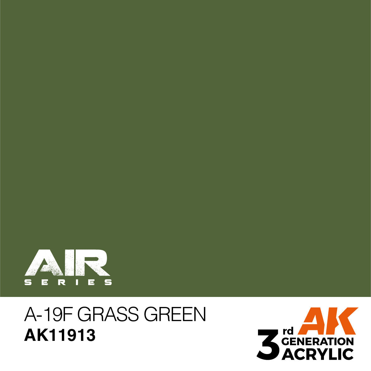 AK Interactive Air Series: A-19f Grass Green Acrylic Paint 17ml 3rd Generation AK Interactive