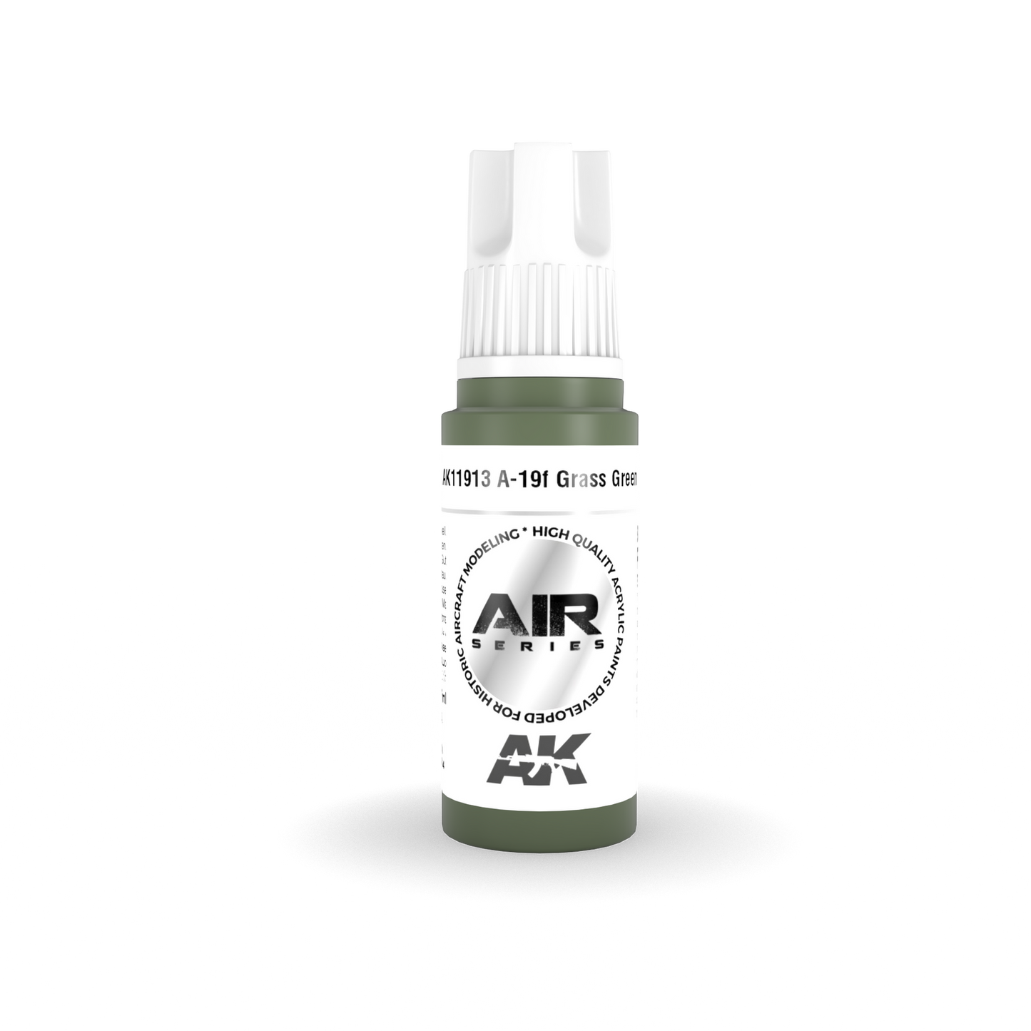 AK Interactive Air Series: A-19f Grass Green Acrylic Paint 17ml 3rd Generation AK Interactive