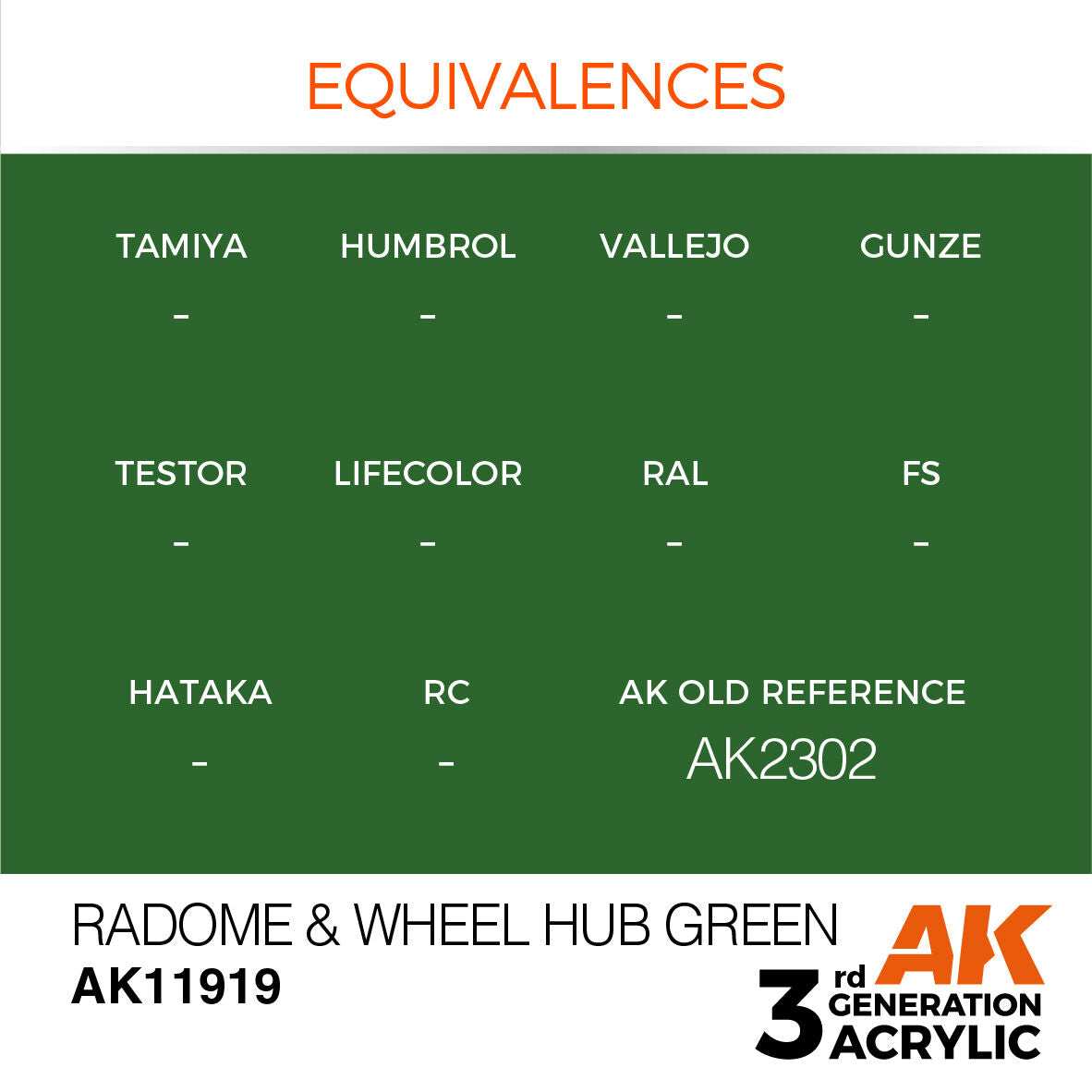AK Interactive Air Series: Radome & Wheel Hub Green Acrylic Paint 17ml 3rd Generation AK Interactive