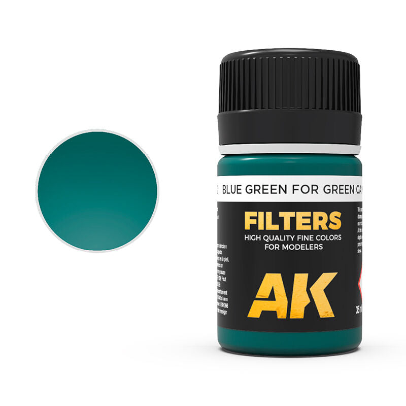 AK Interactive Weathering: Light Filter For Green Vehicles 35ml Enamel Paint AK Interactive