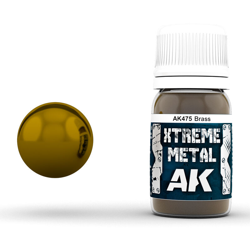 AK Interactive Xtreme Metal Brass Enamel Paint 30ml AK Interactive