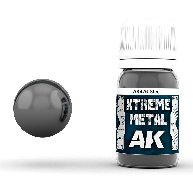 AK Interactive Xtreme Metal Steel Enamel Paint 30ml AK Interactive