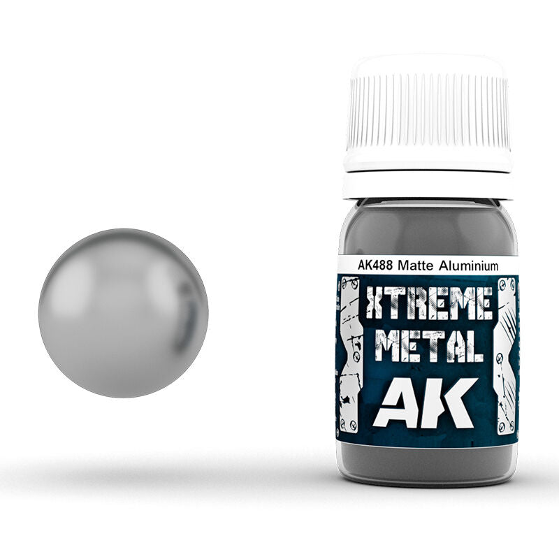 AK Interactive Xtreme Metal Matte Aluminium Enamel Paint 30ml AK Interactive