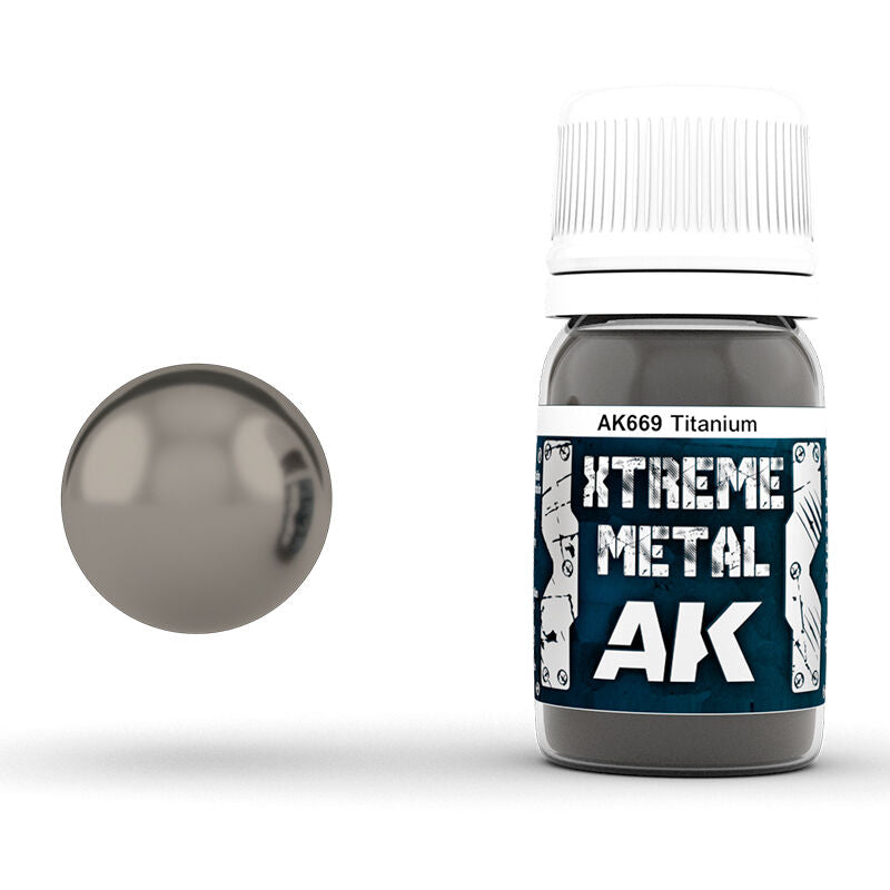AK Interactive Xtreme Metal Titanium Enamel Paint 30ml AK Interactive