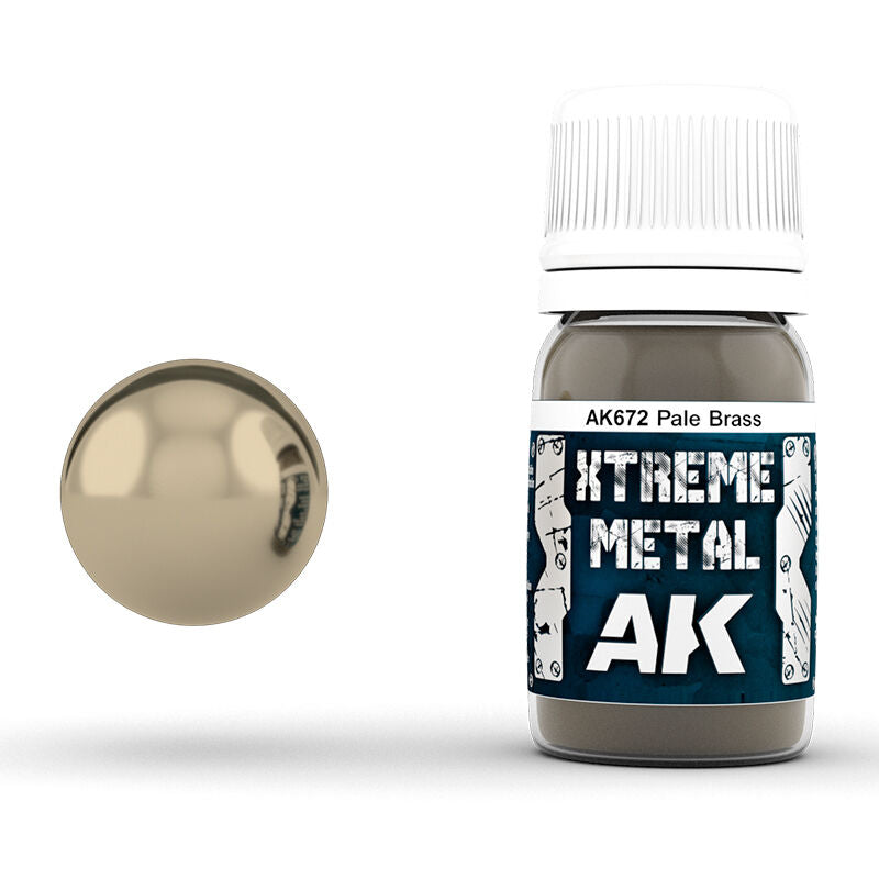AK Interactive Xtreme Metal Pale Brass Enamel Paint 30ml AK Interactive