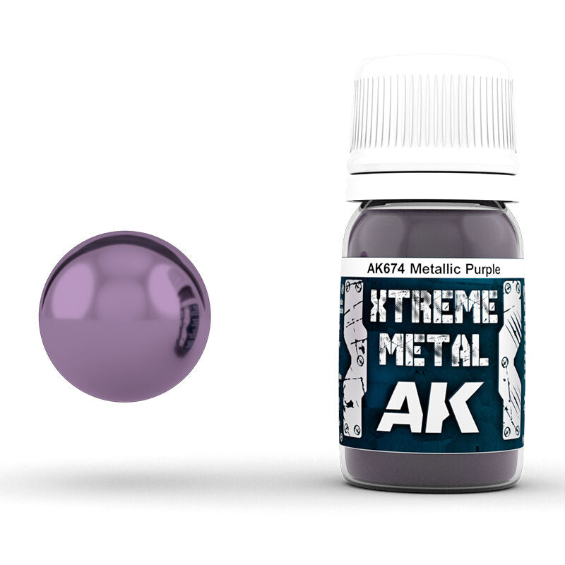 AK Interactive Xtreme Metal Metallic Purple Enamel Paint 30ml AK Interactive