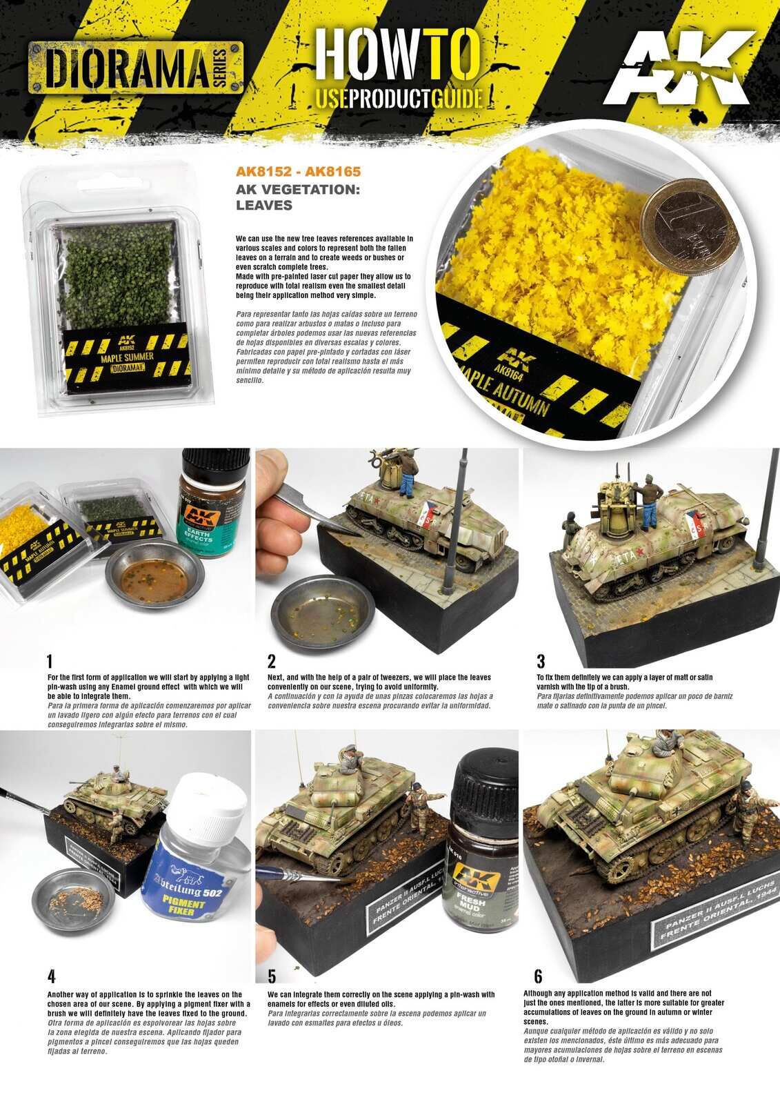 AK Interactive Dioramas: Maple Summer Leaves 1/72 (Bag 7g) AK Interactive