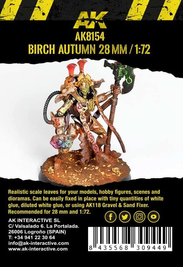 AK Interactive Dioramas: Birch Autumn Leaves - 28 mm. 1/72 (Bag 7g) AK Interactive
