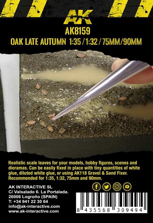 AK Interactive Dioramas: Oak Late Autumn Leaves 1/35 (Bag 7g) AK Interactive
