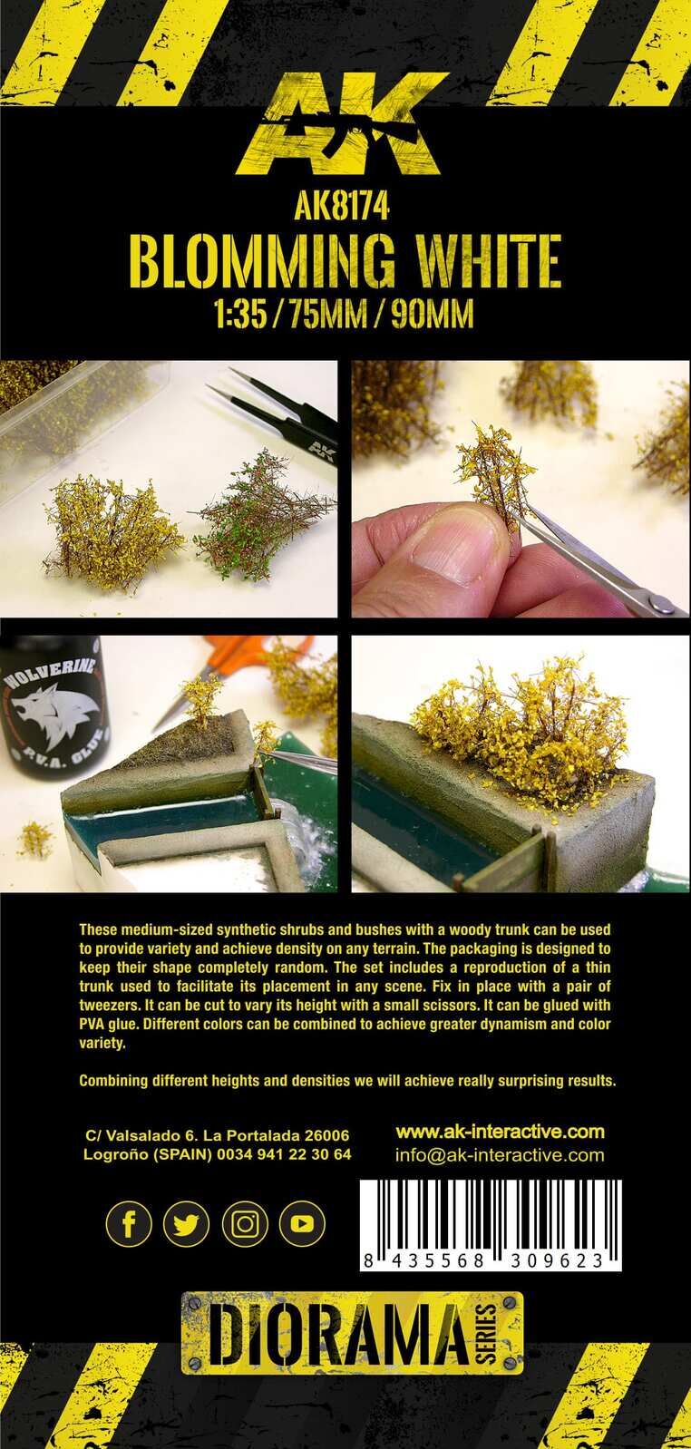 AK Interactive Dioramas: Blomming White Shrubberies AK Interactive