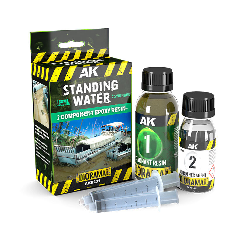 AK Interactive Dioramas: Resin Stagnant Water Components Epoxy Resin 180ml AK Interactive