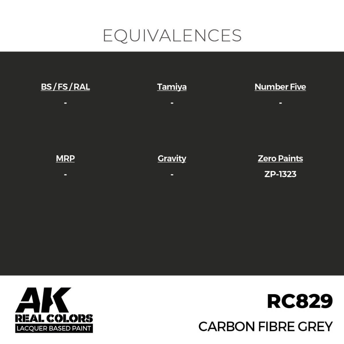 AK Interactive Real Colors: Carbon Fibre Grey - 17ml Lacquer Paint AK Interactive