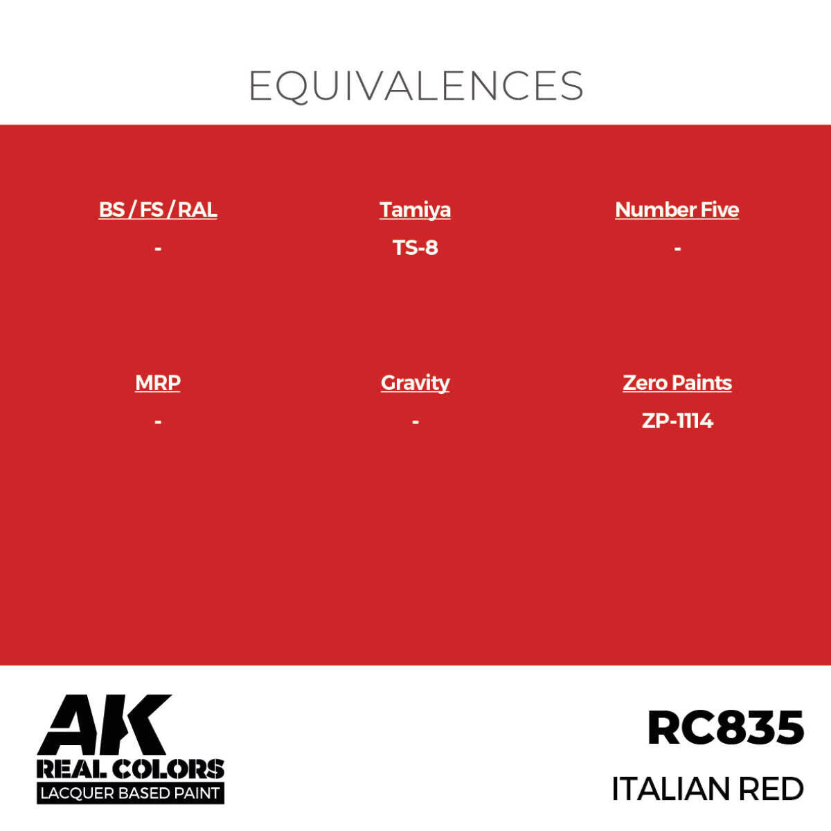 AK Interactive Real Colors: Italian Red - 17ml Lacquer Paint AK Interactive