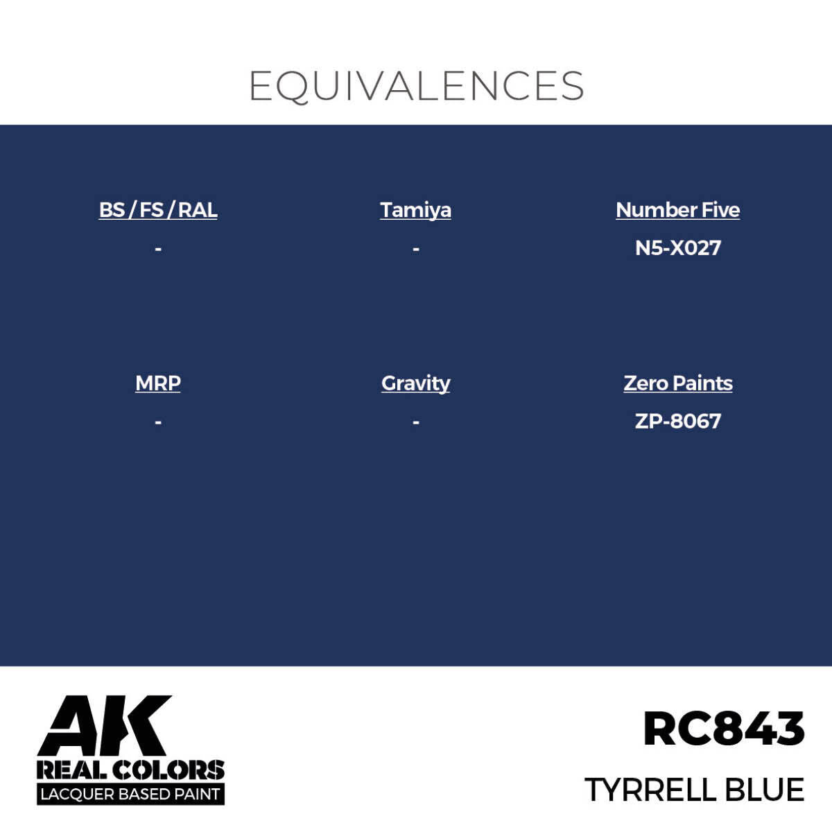 AK Interactive Real Colors: Tyrrell Blue - 17ml Lacquer Paint AK Interactive