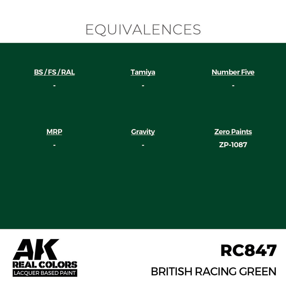 AK Interactive Real Colors: British Racing Green - 17ml Lacquer Paint AK Interactive