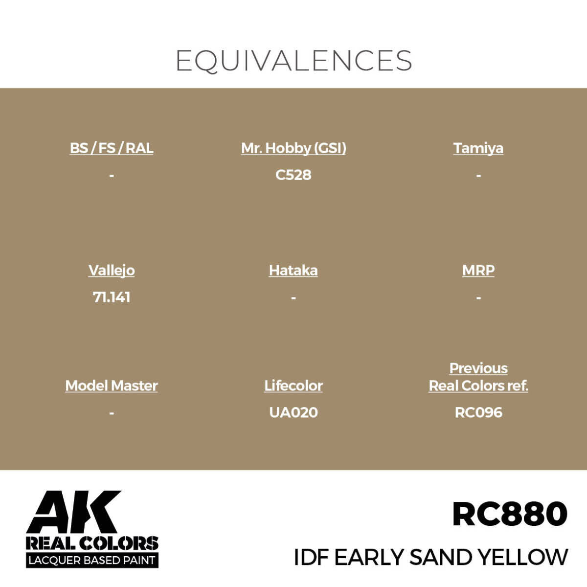 AK Interactive Real Colors: IDF Early Sand Yellow - 17ml Lacquer Paint AK Interactive
