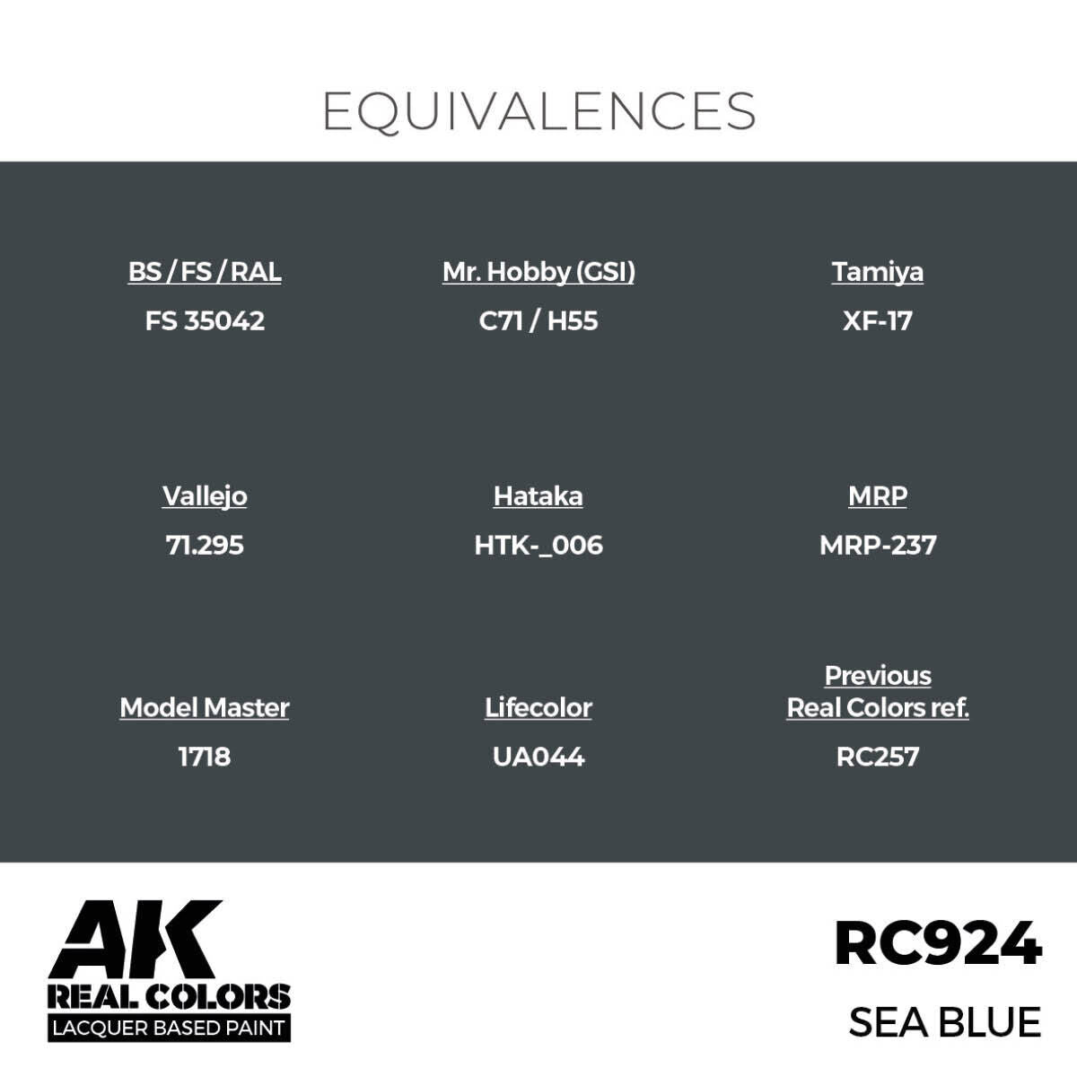 AK Interactive Real Colors: Sea Blue - 17ml Lacquer Paint AK Interactive