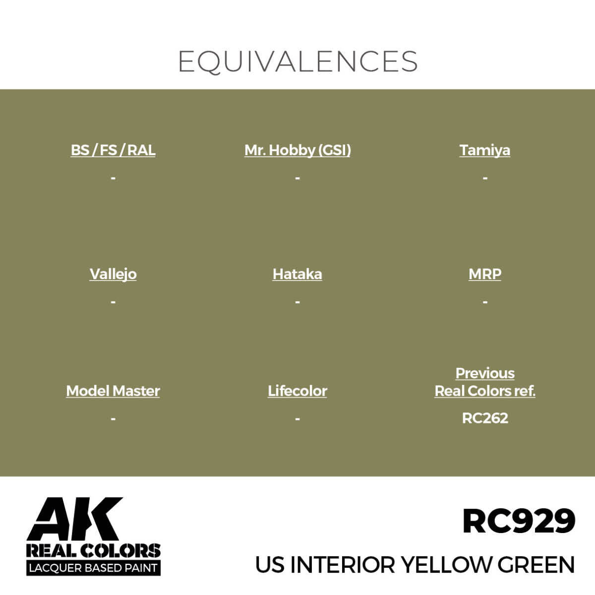 AK Interactive Real Colors: US Interior Yellow Green - 17ml Lacquer Paint AK Interactive