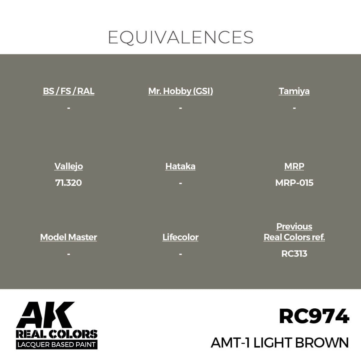 AK Interactive Real Colors: AMT-1 Light Brown - 17ml Lacquer Paint AK Interactive