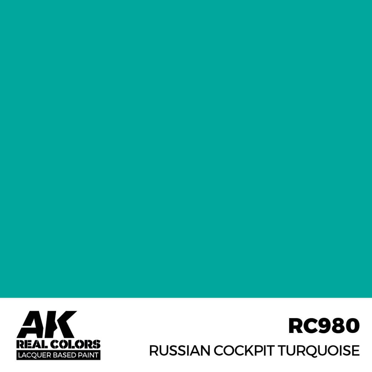 AK Interactive Real Colors: Russian Cockpit Torquoise - 17ml Lacquer Paint AK Interactive