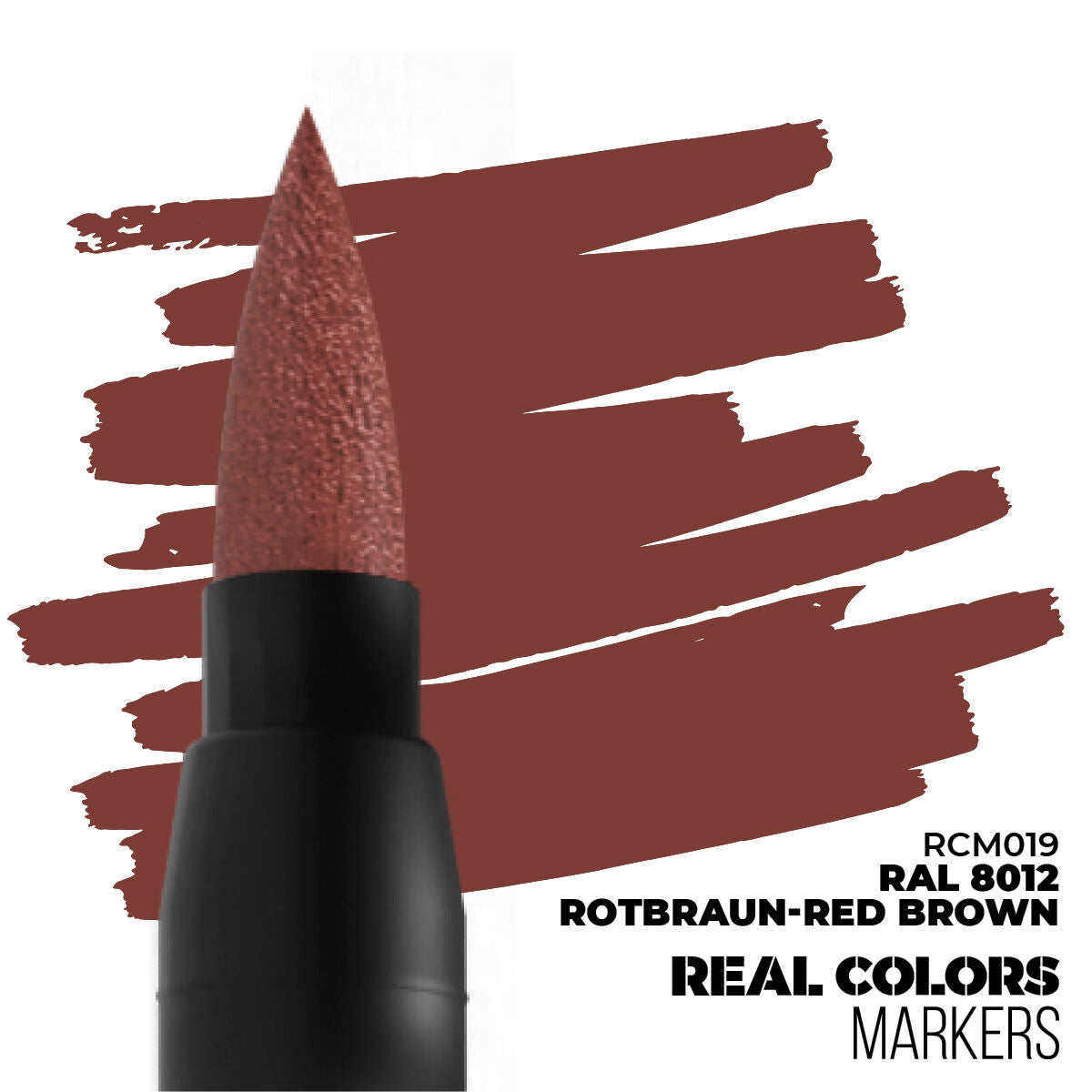 AK Interactive Real Colors Markers: RAL 8012 Rotbraun-Red Brown - Acrylic Paint Marker AK Interactive