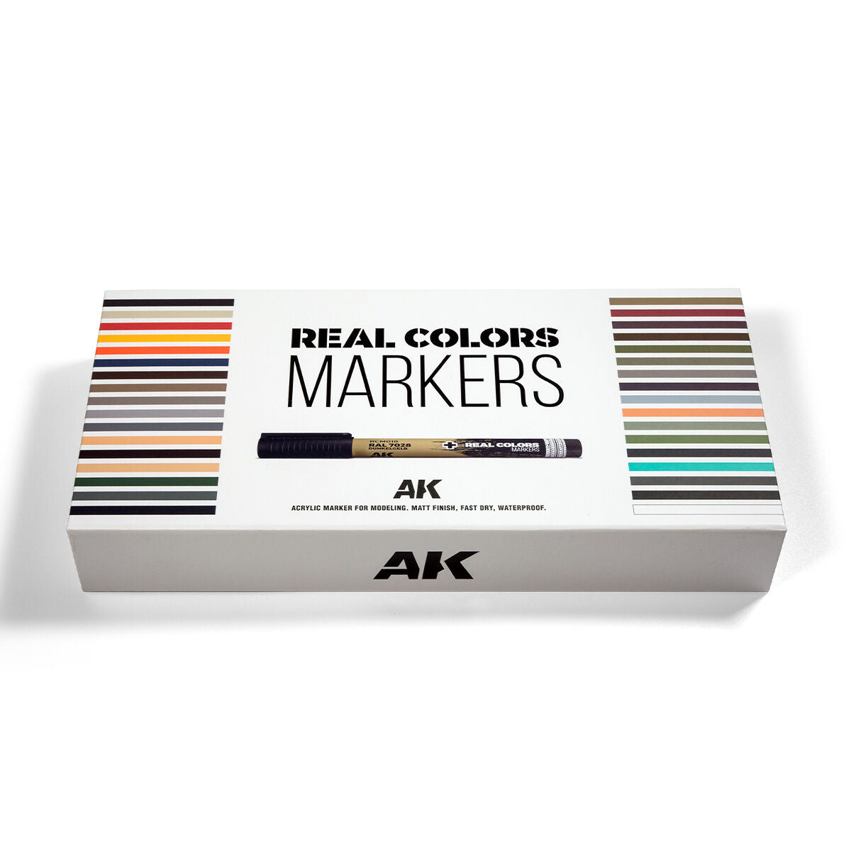 AK Interactive Real Colors Markers: Deluxe Case - Set 34 Acrylic Paint Markers AK Interactive
