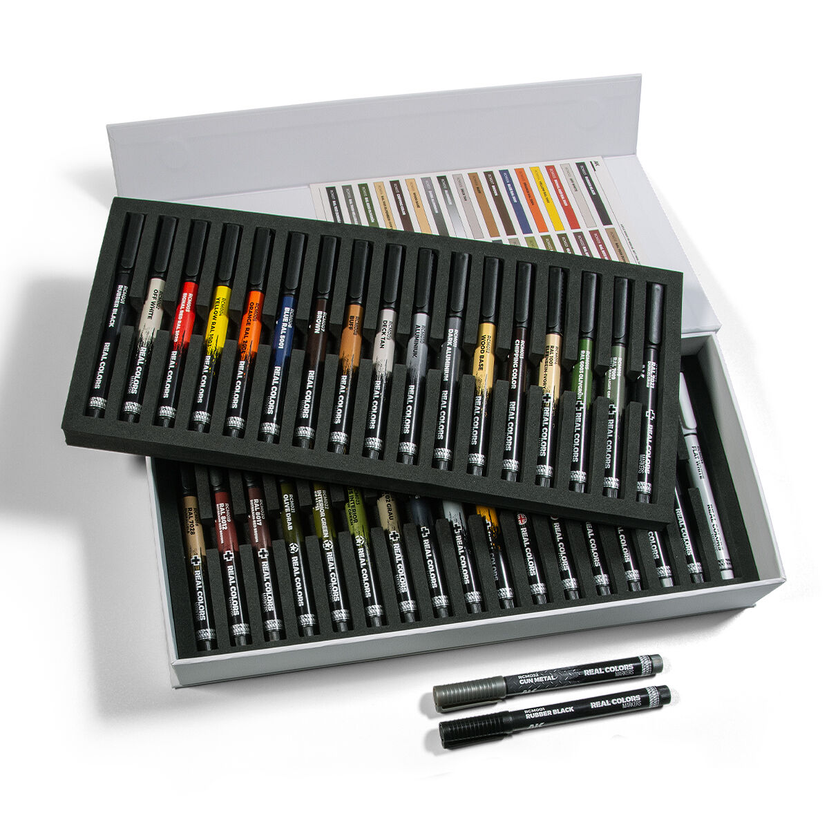 AK Interactive Real Colors Markers: Deluxe Case - Set 34 Acrylic Paint Markers AK Interactive